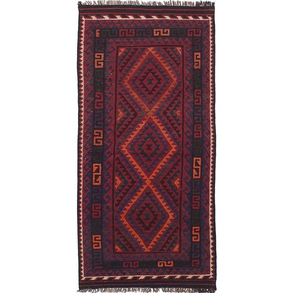 ecarpetgallery Flatweave Qashqai Red Wool Kilim Rug