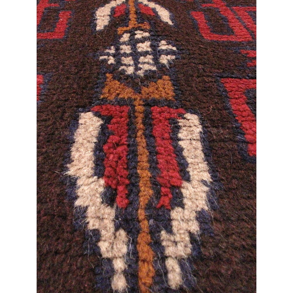 ecarpetgallery Hand Knotted Bahor Red Wool Rug