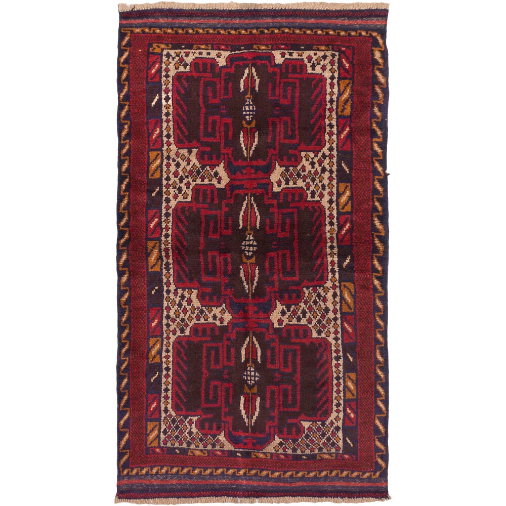 ecarpetgallery Hand Knotted Bahor Red Wool Rug
