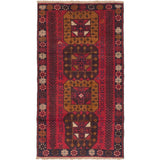 ecarpetgallery Hand-Knotted Baluch Red Wool Rug (3'6 x 6'2)