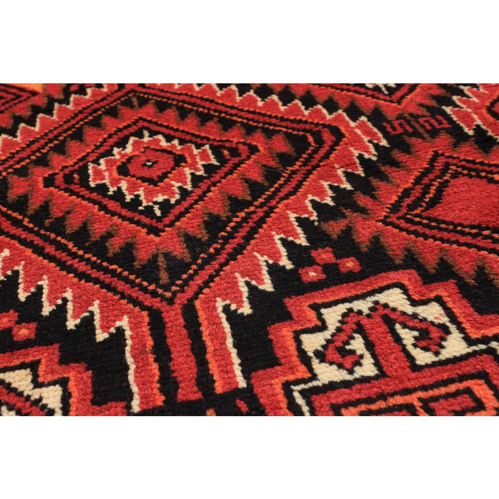 Ecarpetgallery Hand-Knotted Finest Baluch Orange Wool Rug (3'4 x 6'3)