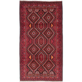 Ecarpetgallery Hand-Knotted Finest Baluch Orange Wool Rug (3'4 x 6'3)