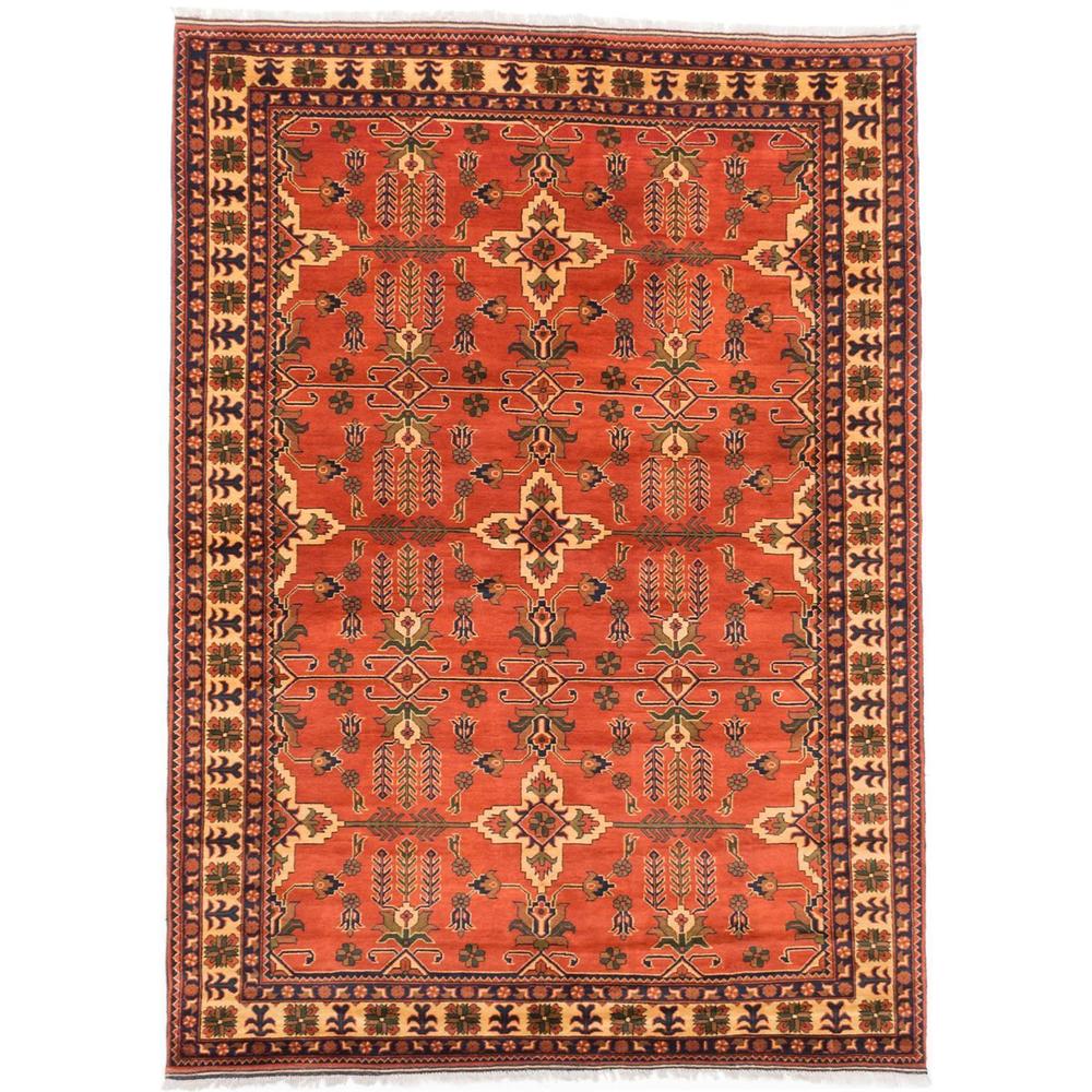 Ecarpetgallery Hand-knotted Finest Kargahi Brown Wool Rug (6'9 x 9'5)