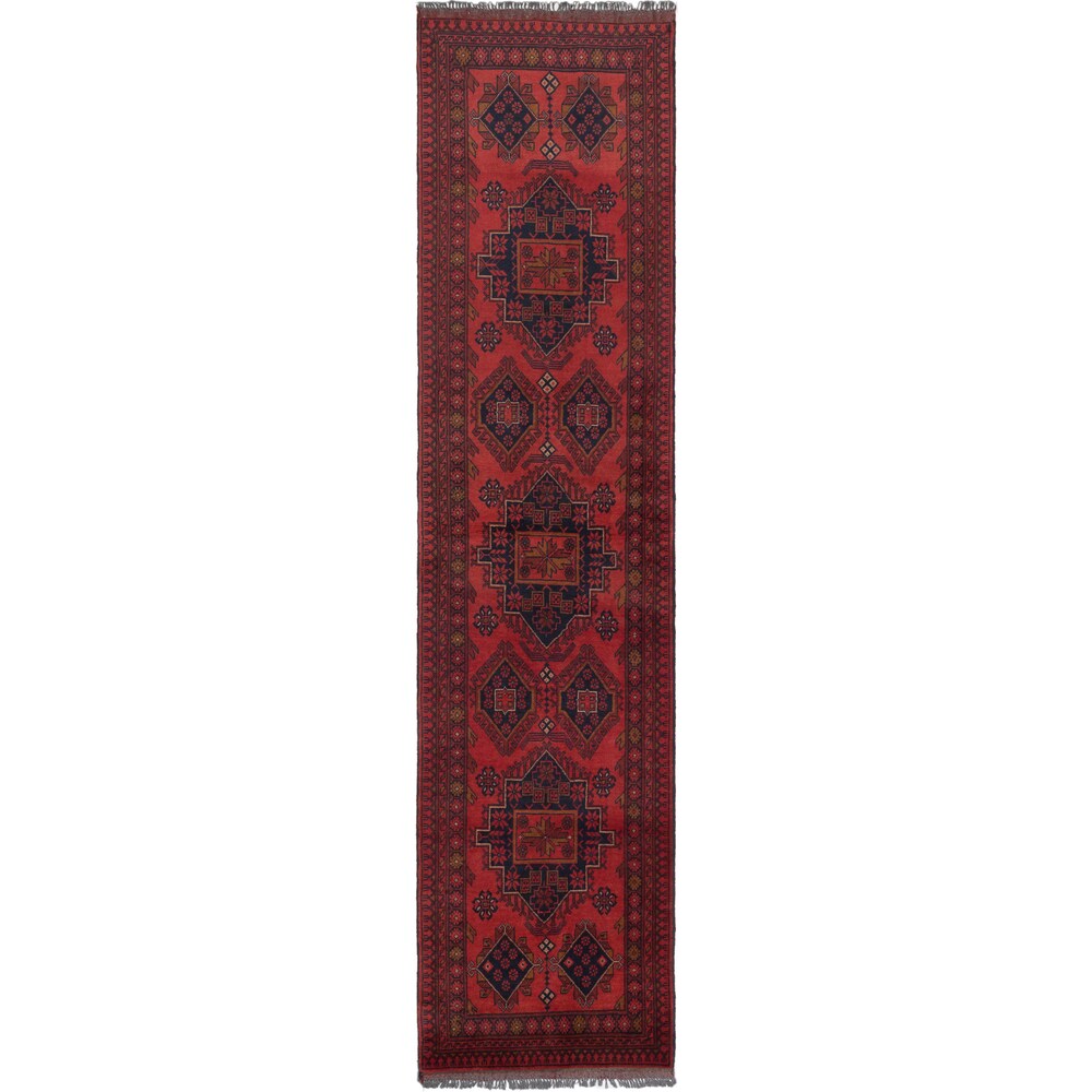 eCarpetGallery Finest Khal Mohammadi Red Wool Hand-knotted Area Rug (2'6 x 10'1)