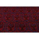 Hand-knotted Herati Burgundy Wool Rug - 3'7" x 6'4"