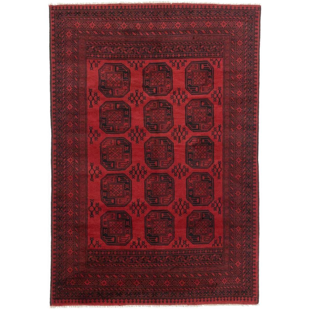Ecarpetgallery Hand-knotted Khal Mohammadi Black and Red Wool Rug (6'6 x 9'5) - 6'6 x 9'5