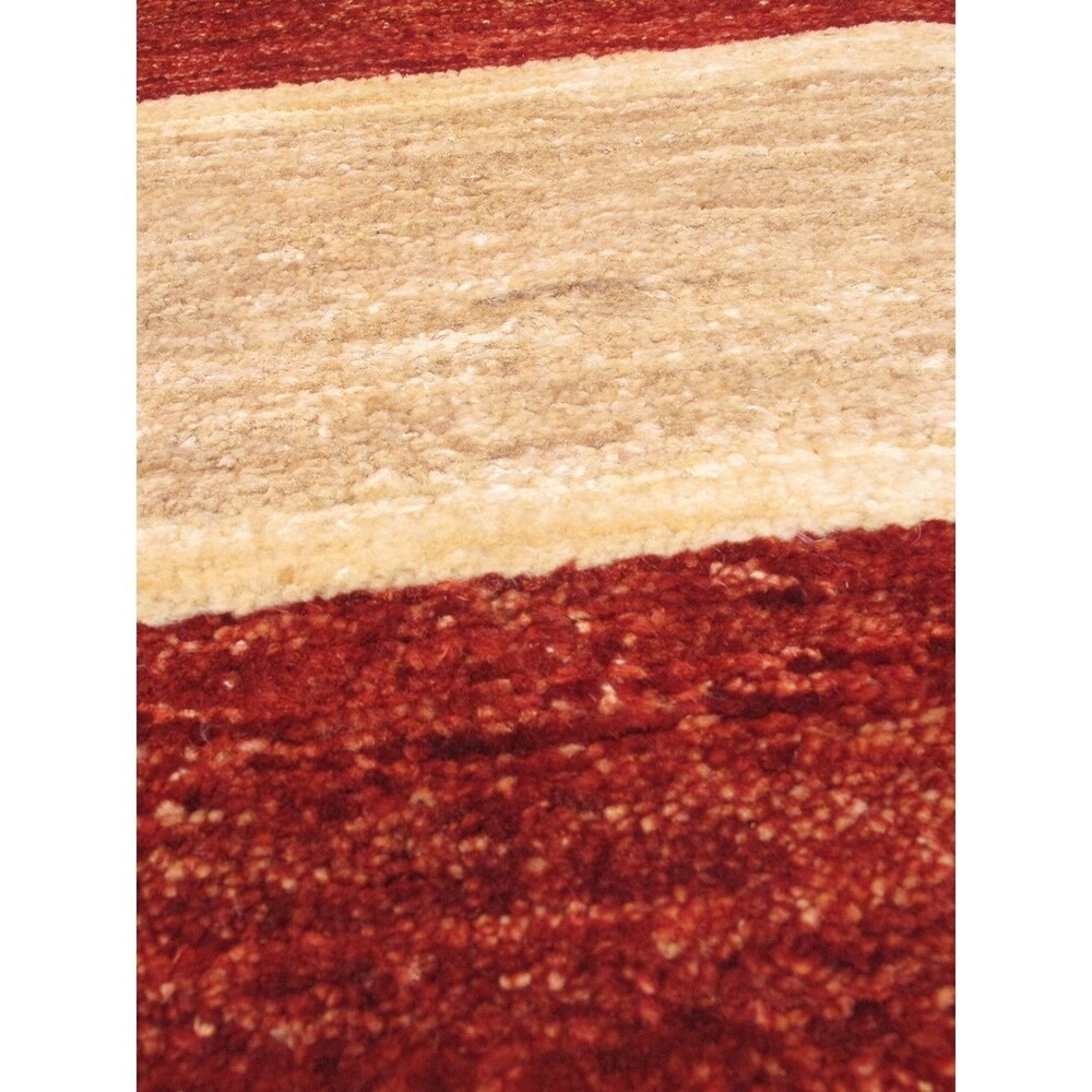 ecarpetgallery Hand-Knotted Peshawar Ziegler Ivory, Orange Wool Rug (6'5 x 7'3)