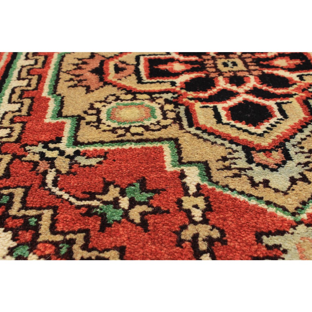 eCarpetGallery Serapi Heritage Black/Brown Wool and Cotton Hand-knotted Oriental Rug (2'7 x 7'11)