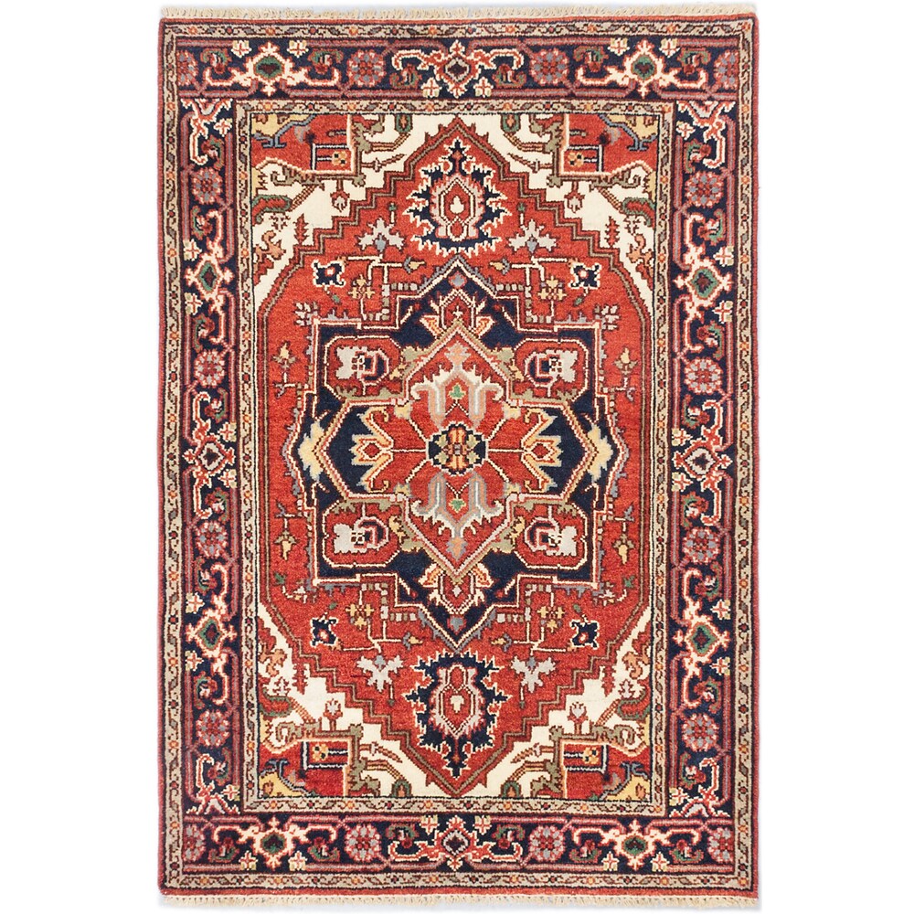 eCarpetGallery Serapi Heritage Brown Wool Hand-knotted Rug (4'0 x 5'10)