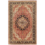 Hand-knotted Serapi Heritage Copper Wool Rug - 6'1" x 9'2"