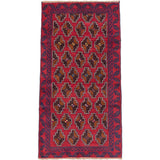 ecarpetgallery Hand-Kotted Bahor Red Wool Rug (3'5 x 6'4)