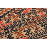 ecarpetgallery Hand-Woven Shiravan Sumak Ivory, Pink Wool Sumak (4'2 x 6'2)
