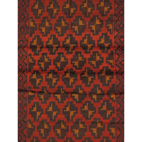 eCarpetGallery Red Wool Hand-knotted Bahor Rug (3'4 x 6'3)