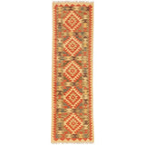 ecarpetgallery Hand-made Anatolian Kilim Red/ Yellow Wool Kilim (1'11 x 6'4)