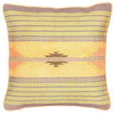 eCarpetGallery Ottoman Handmade Beige/Blue Wool Kilim Cushion Cover (1'5 x 1'5)