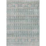 Hand Loomed Galleria Turquoise Silk Rug - 5'4" x 7'4"