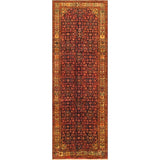 ecarpetgallery Hosseinabad Blue/Multicolor/Red Hand-knotted Wool Rug (3'6 x 10'5)