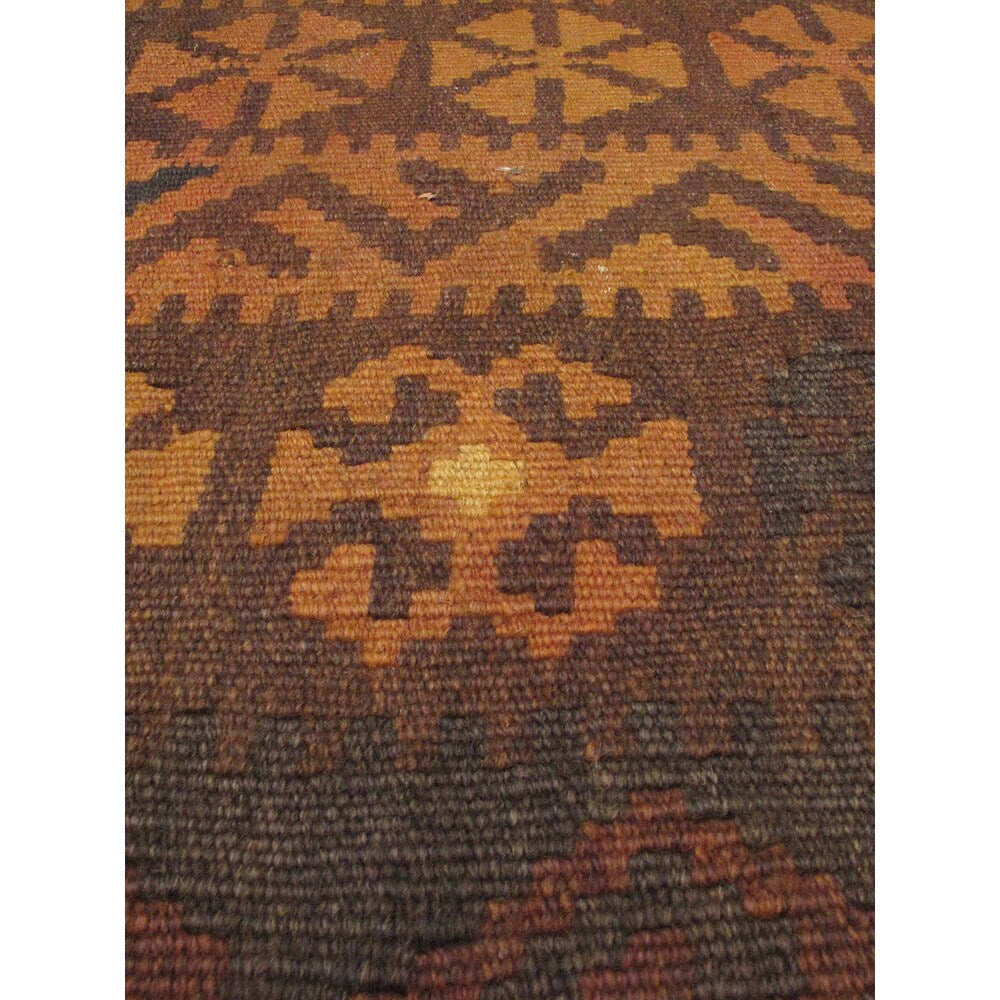 ecarpetgallery Kashkoli Kilim Brown Wool Kilim Rug