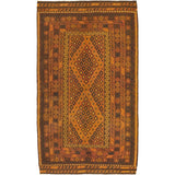 ecarpetgallery Kashkoli Kilim Brown Wool Kilim Rug