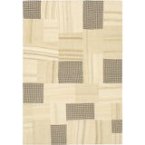 ecarpetgallery Mosaico Ivory Hand-woven Wool Kilim (4'7 x 6'7)