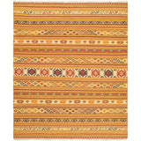 ecarpetgallery Orange Wool Handwoven Izmir Kilim Rug