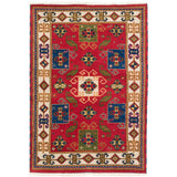 ecarpetgallery Royal Kazak Beige/ Blue/ Red Wool Rug