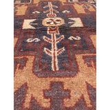 eCarpetGallery Blue/Brown Wool Teimani Rug