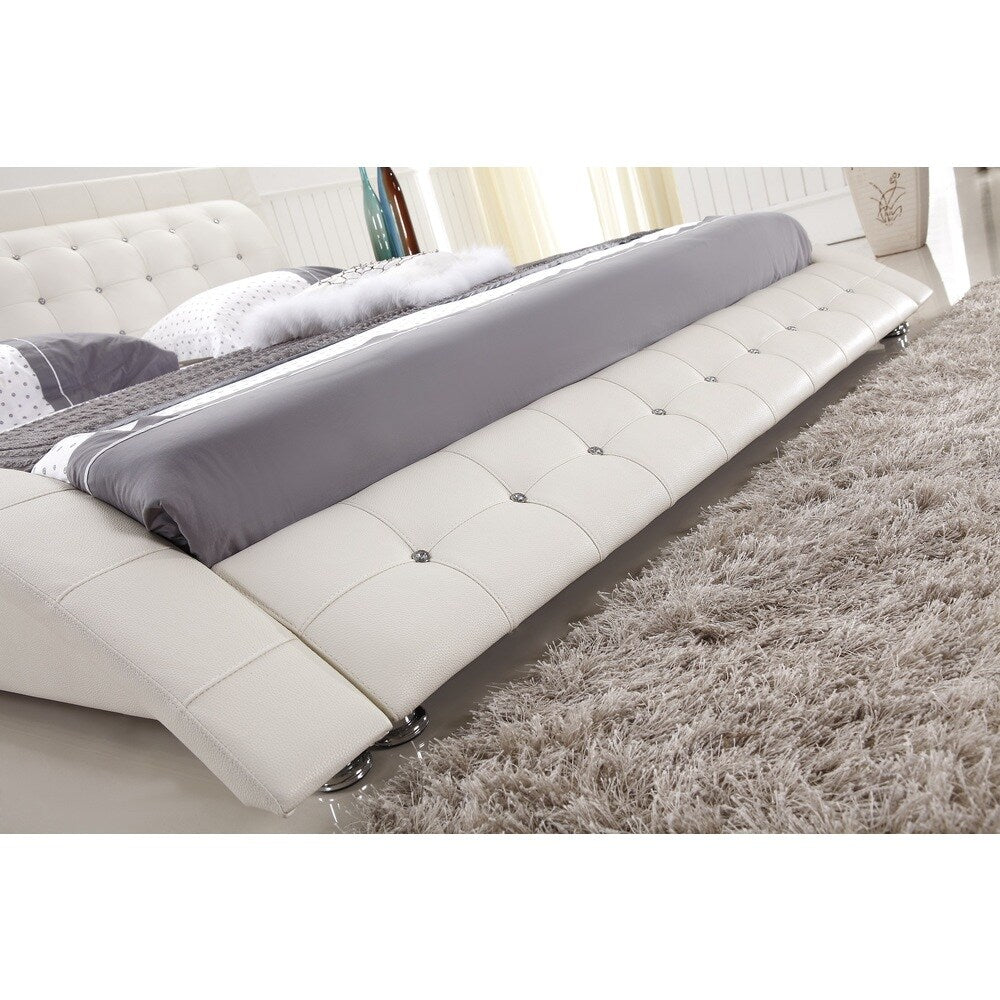 Dublin Modern White Queen-size Platform Bed