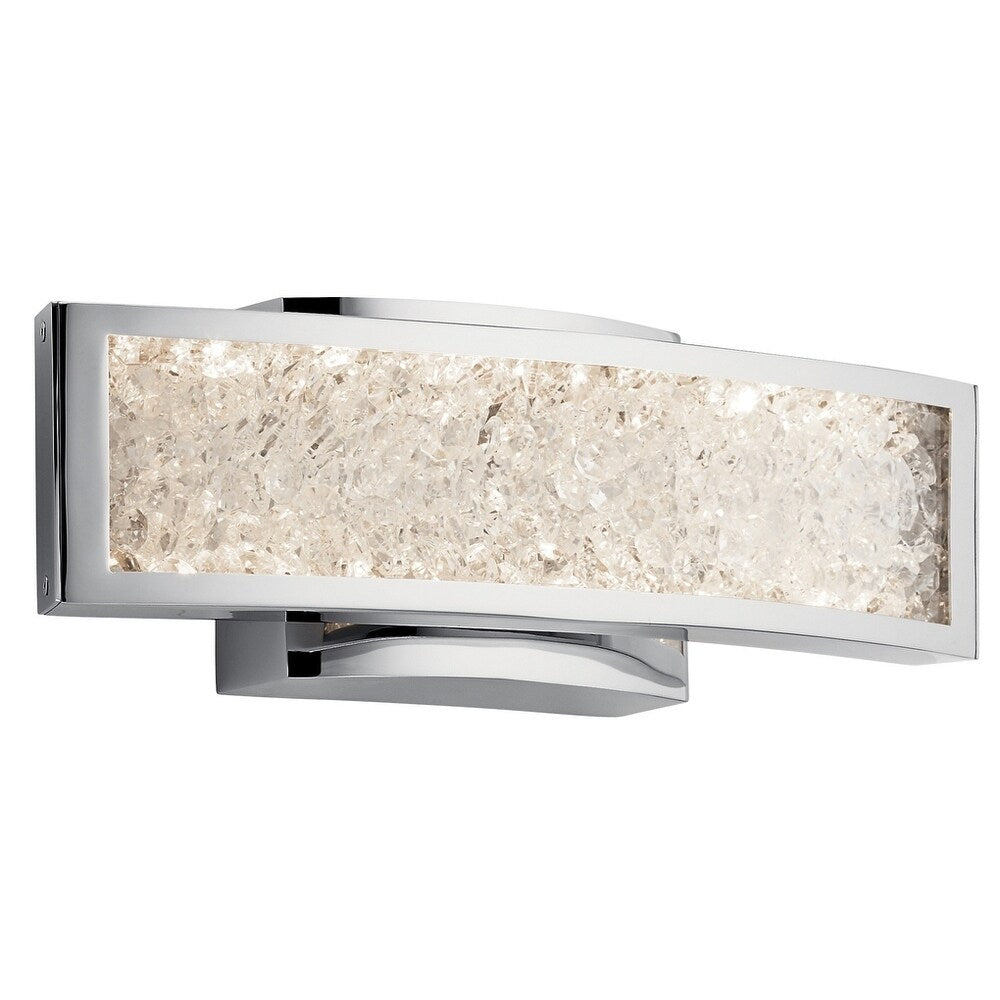 elan Crushed Ice Chrome 1-light Sconce