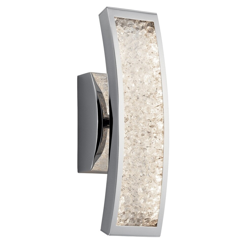 elan Crushed Ice Chrome 1-light Sconce