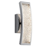 elan Crushed Ice Chrome 1-light Sconce