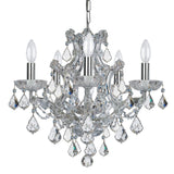 6-light Chrome/ Crystal Mini Chandelier