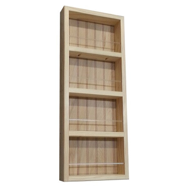 Pine Wood 24-inch On-the-wall Spice Rack