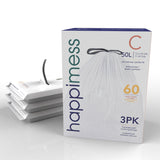 happimess 13.2 Gallon Drawstring Trash Can Liner, White (60-Count, 3-Packs of 20 Liners)