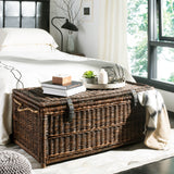 happimess Caden 46" Wicker Storage Trunk, Brown - Butterscotch