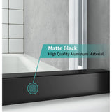 i-Homare 55 - 59 in.W x 60 in.H Sliding Frameless Tub Door Shower Door