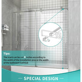 i-Homare 55 - 59 in.W x 60 in.H Sliding Frameless Tub Door Shower Door