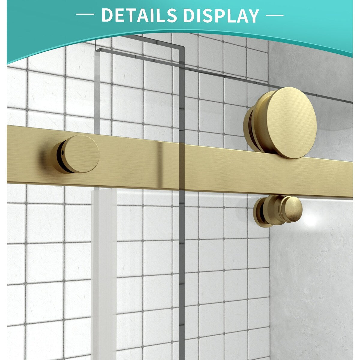i-Homare 55 - 59 in.W x 60 in.H Sliding Frameless Tub Door Shower Door