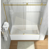 i-Homare 55 - 59 in.W x 60 in.H Sliding Frameless Tub Door Shower Door