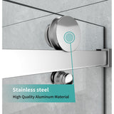 i-Homare 55 - 59 in.W x 60 in.H Sliding Frameless Tub Door Shower Door
