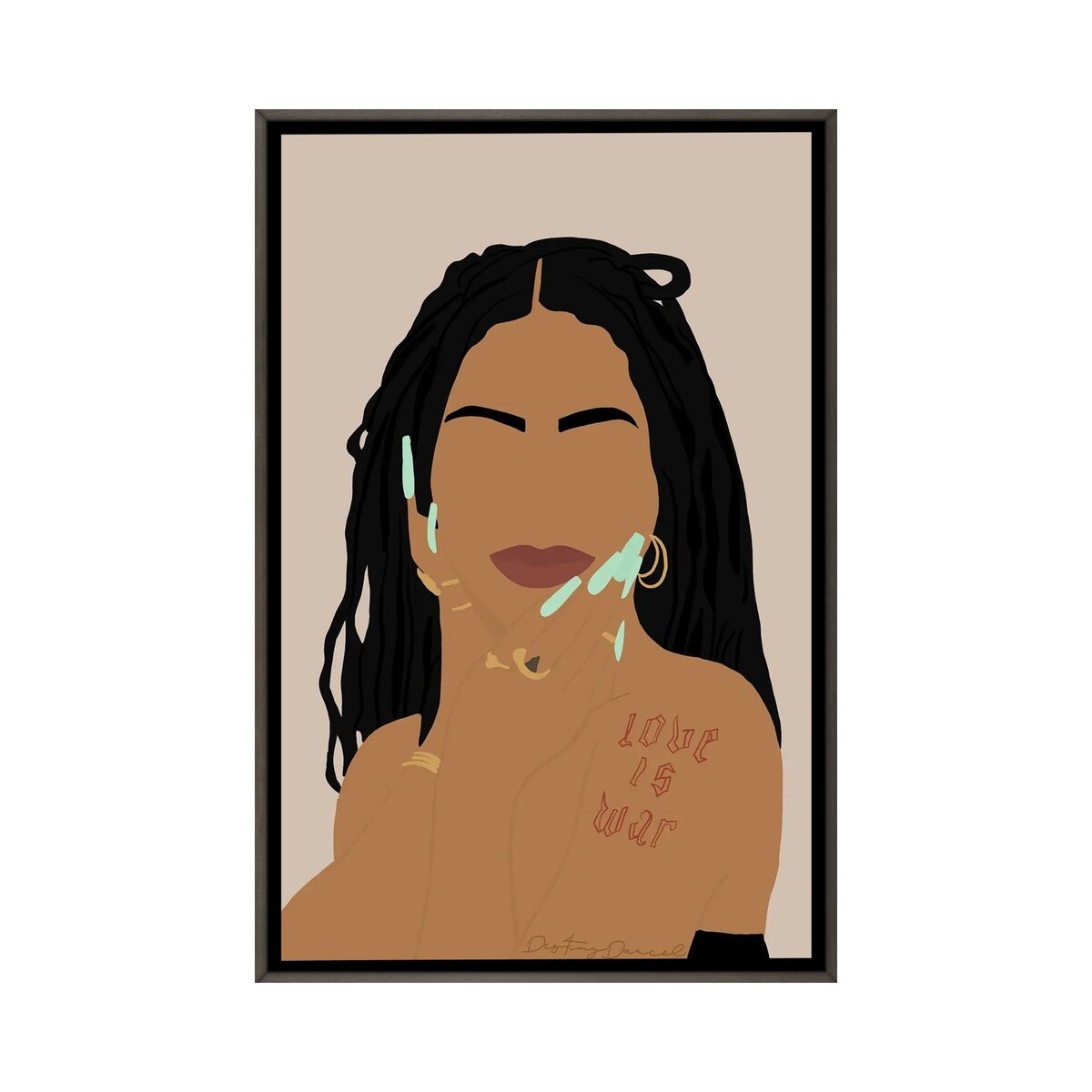 iCanvas "1OK" by Destiny Darcel Framed