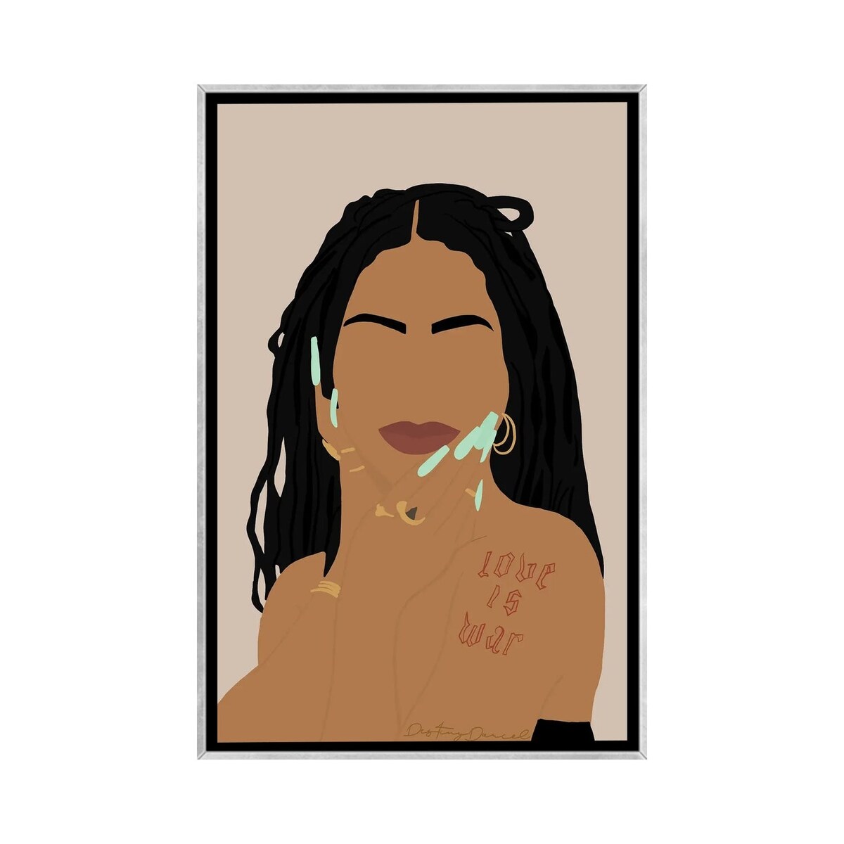 iCanvas "1OK" by Destiny Darcel Framed