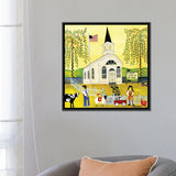 iCanvas "A Friend Loves At All Times Church" by Cheryl Bartley Framed Canvas Print