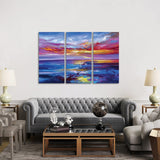 iCanvas "Abstract Seascape" by Andrej Ostapchuk 3-Piece Canvas Wall Art Set