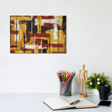 iCanvas "Abstraction With Stripes In Yellow" by Ievgeniia Bidiuk Canvas Print
