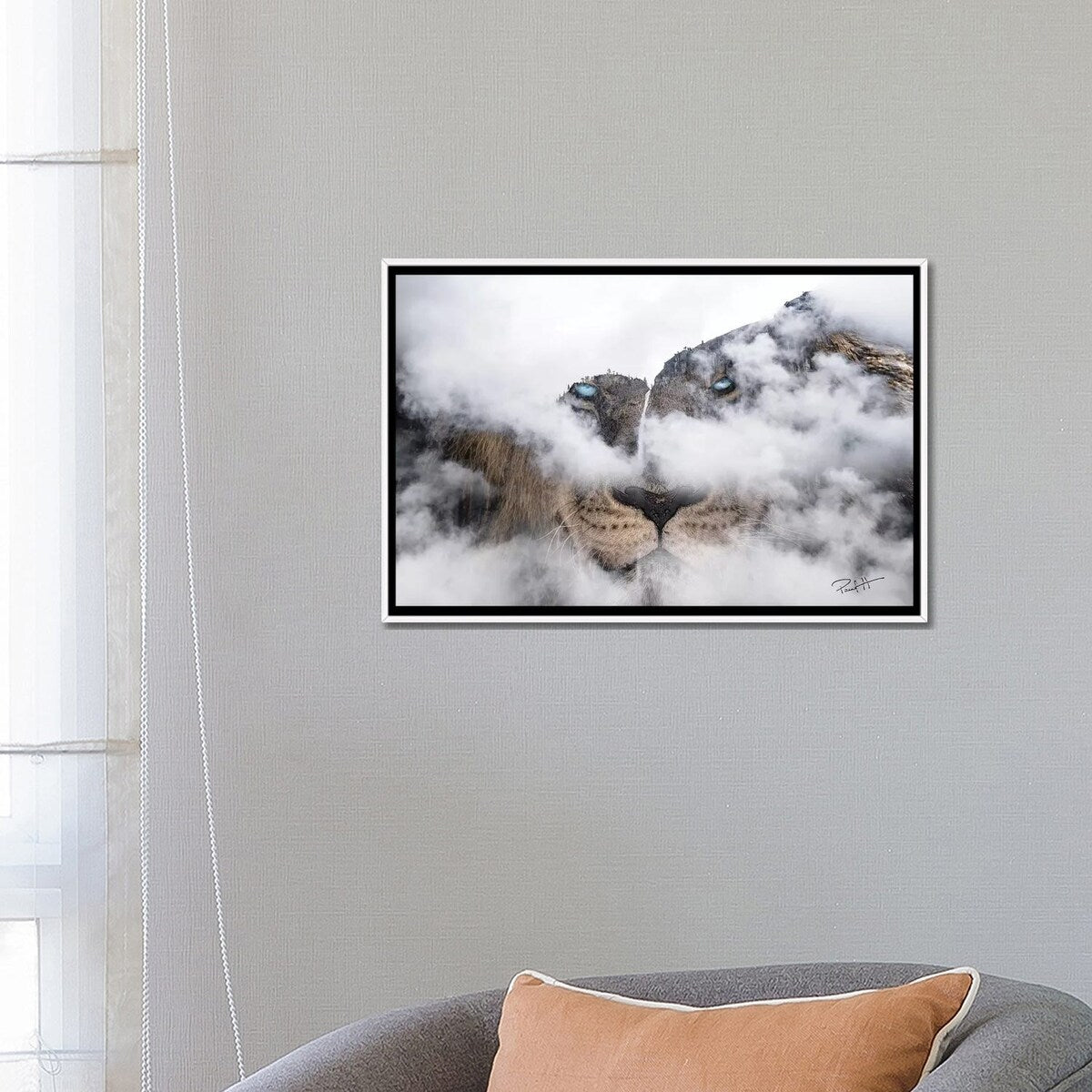 iCanvas "African Lion" by Paul Haag Framed