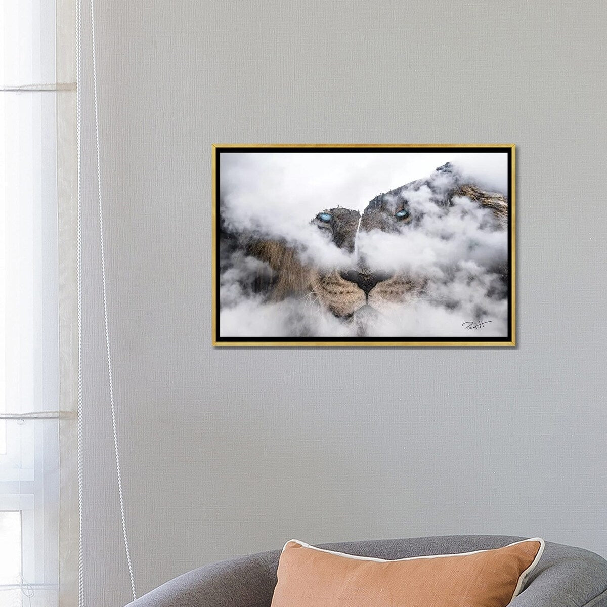 iCanvas "African Lion" by Paul Haag Framed