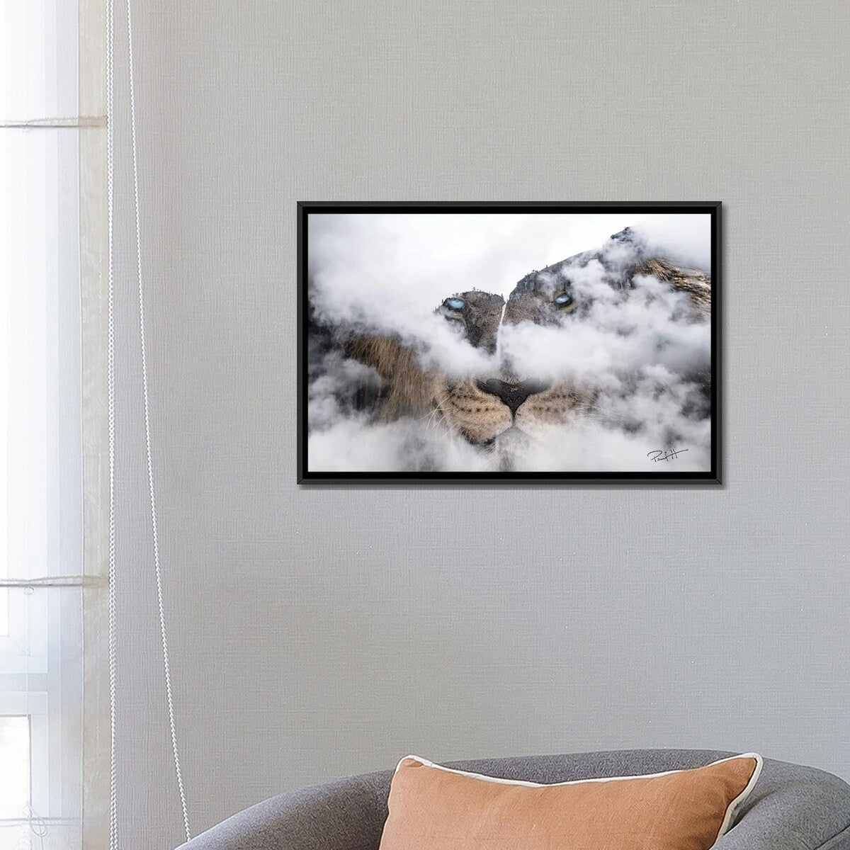 iCanvas "African Lion" by Paul Haag Framed
