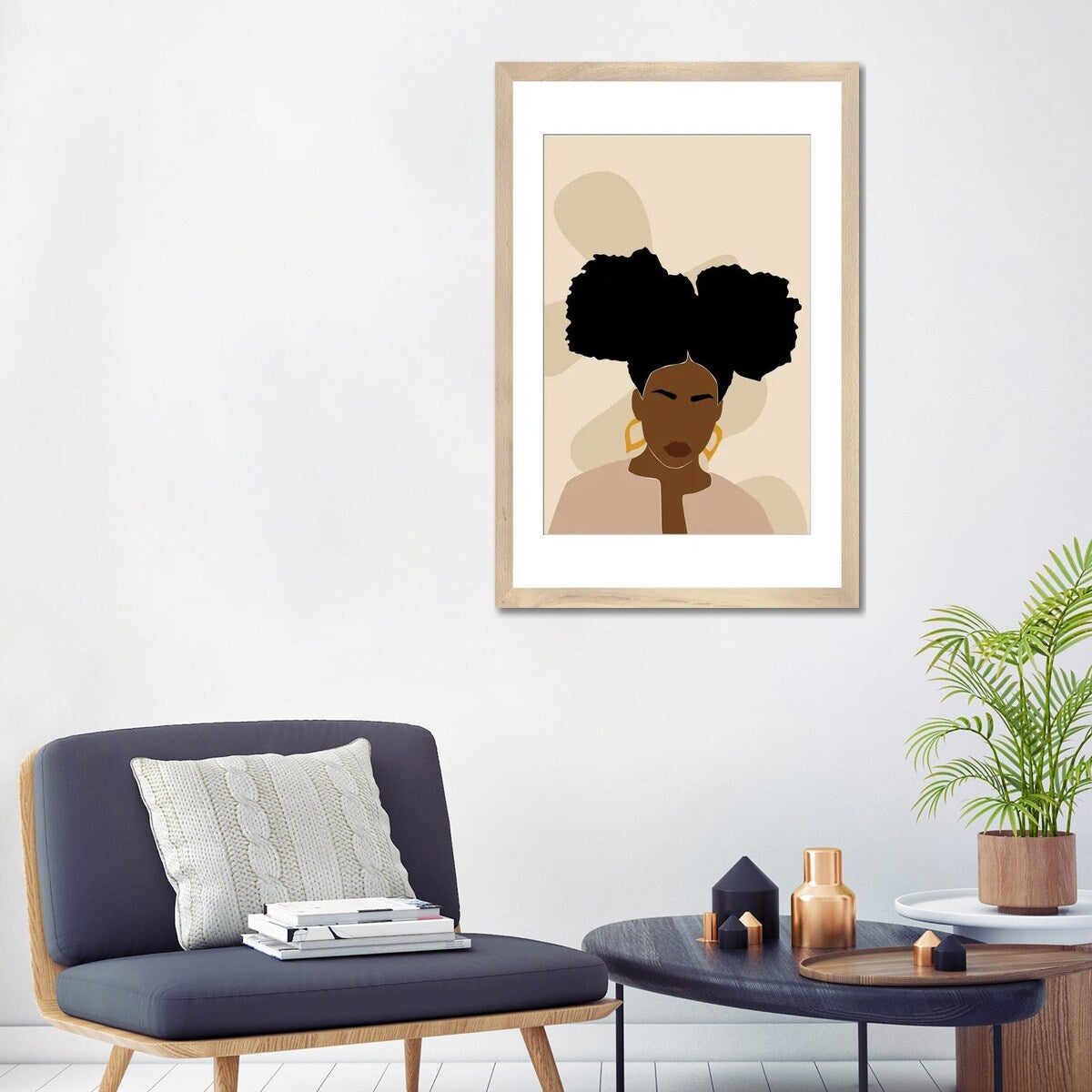 iCanvas "Afro Girl Abstract Art" by Tysee Ciage