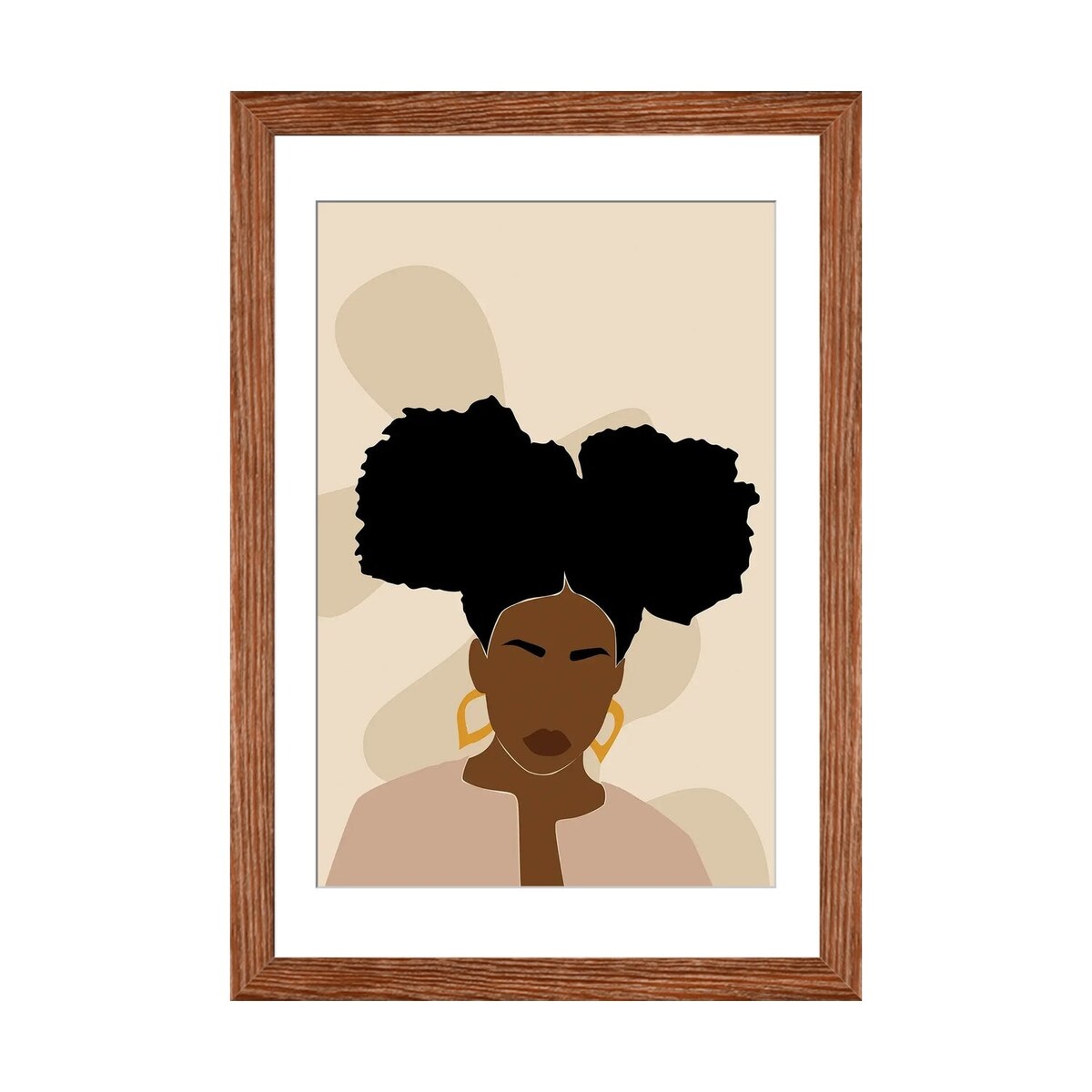 iCanvas "Afro Girl Abstract Art" by Tysee Ciage
